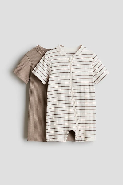 Lot de 2 pyjamas courts en coton