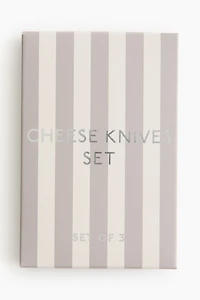 Lot de 3 couteaux à fromage en marbre