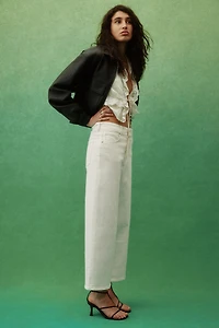 Jean ample à la cheville taille haute