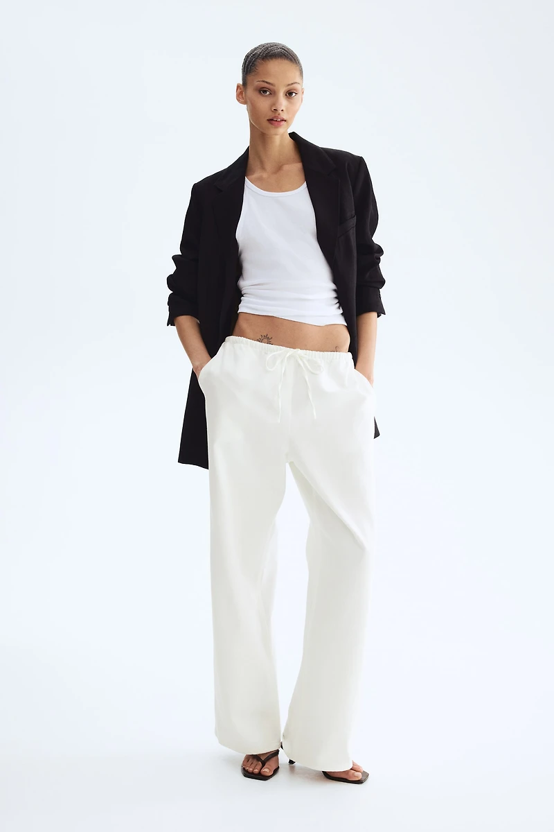 Denim Drawstring Pants