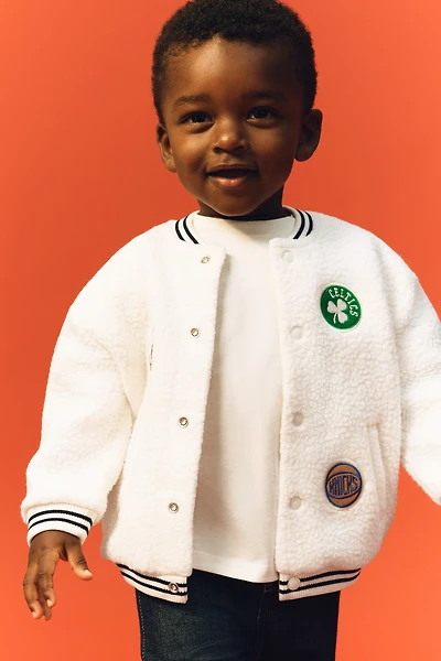 Patch-Detail Baseball Jacket