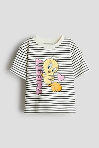 T-shirt en coton avec motif imprimé