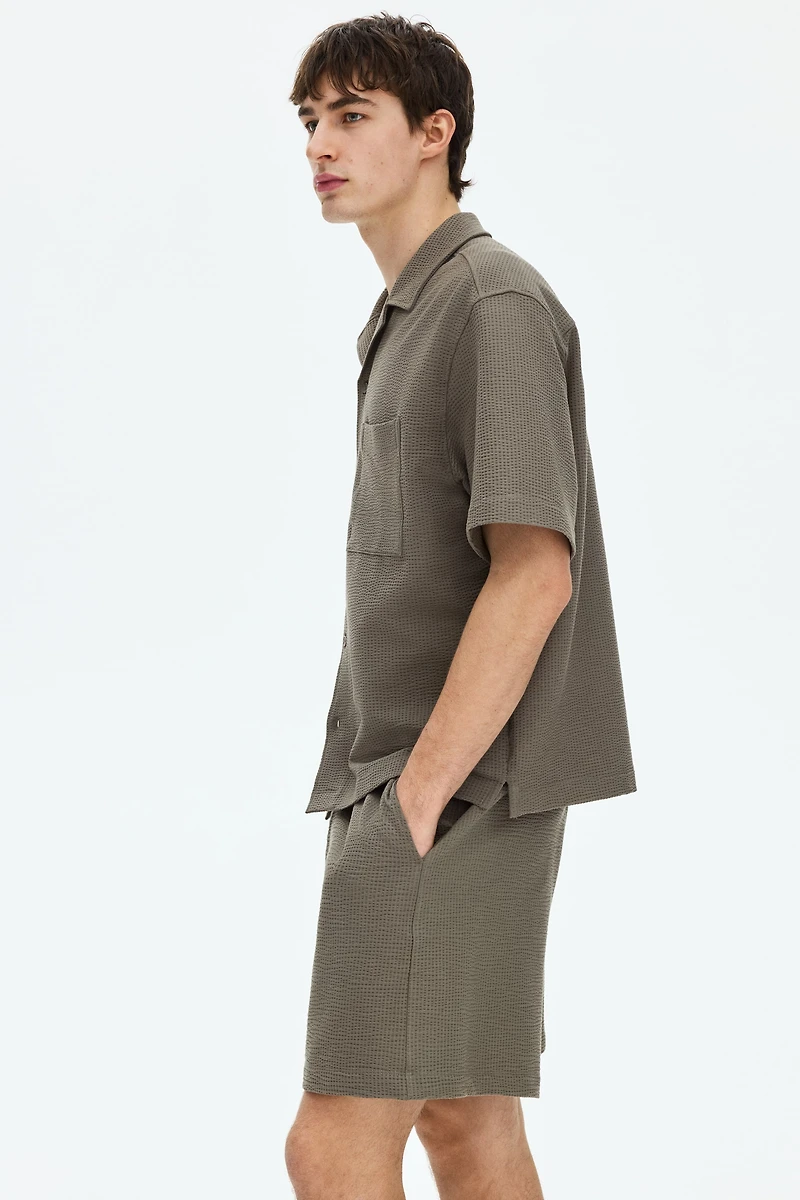 Relaxed-Fit Waffled Shorts