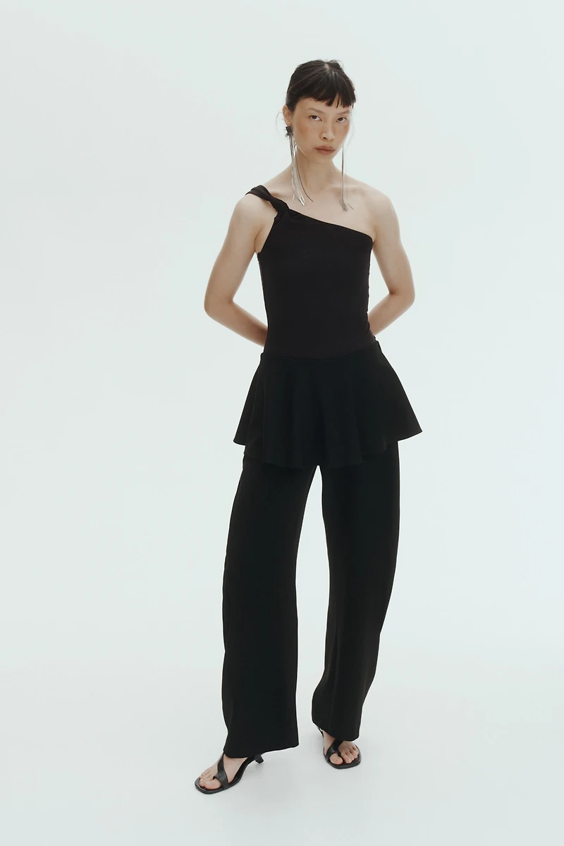 One-Shoulder Thong Bodysuit