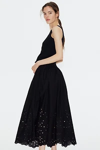 Eyelet-Embroidered Skirt