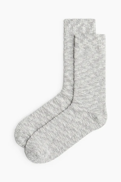 Rib-Knit Socks