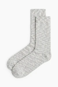 Rib-Knit Socks