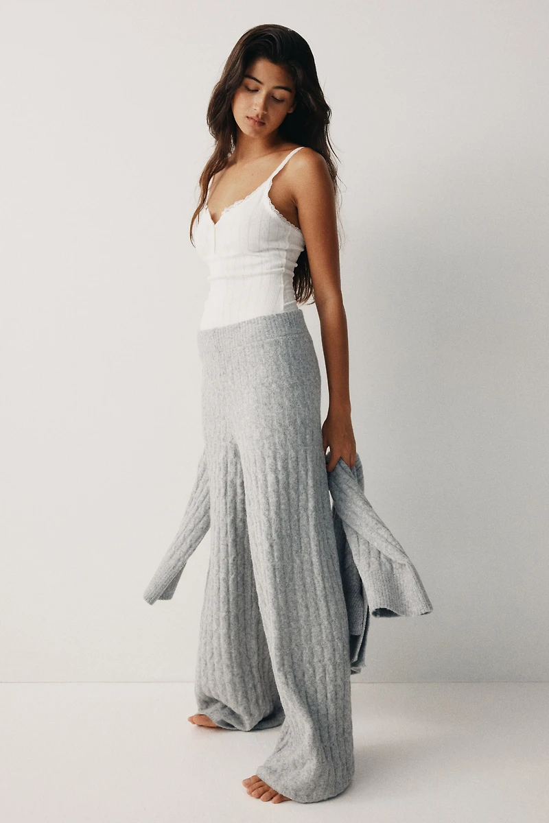 Cable-Knit Pants