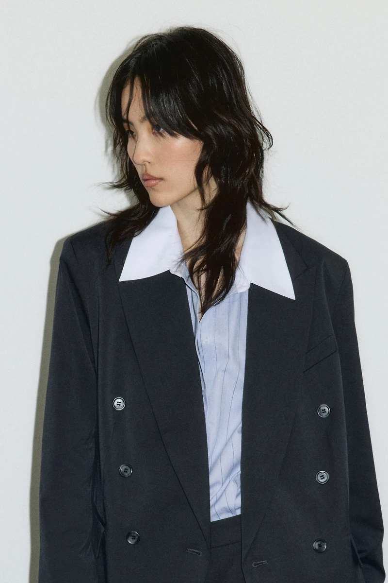 Veston grande taille en sergé