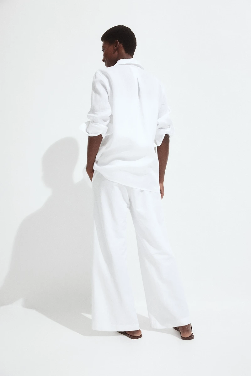 MAMA Before & After Linen-Blend Pants