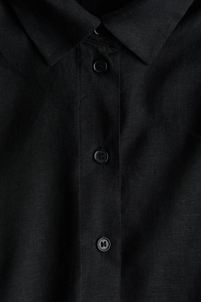 Oversized Linen-Blend Shirt