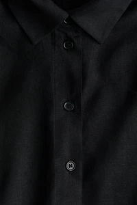 Oversized Linen-Blend Shirt