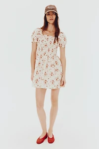 Smocked Poplin Dress