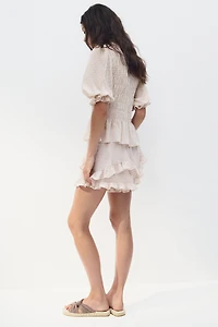 Ruffle-Trimmed Plumeti Skort