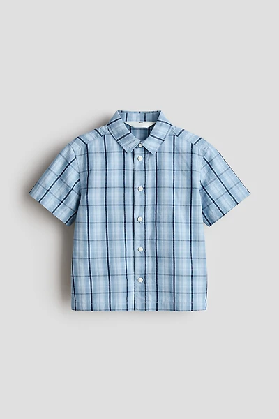 Short-Sleeved Cotton Shirt