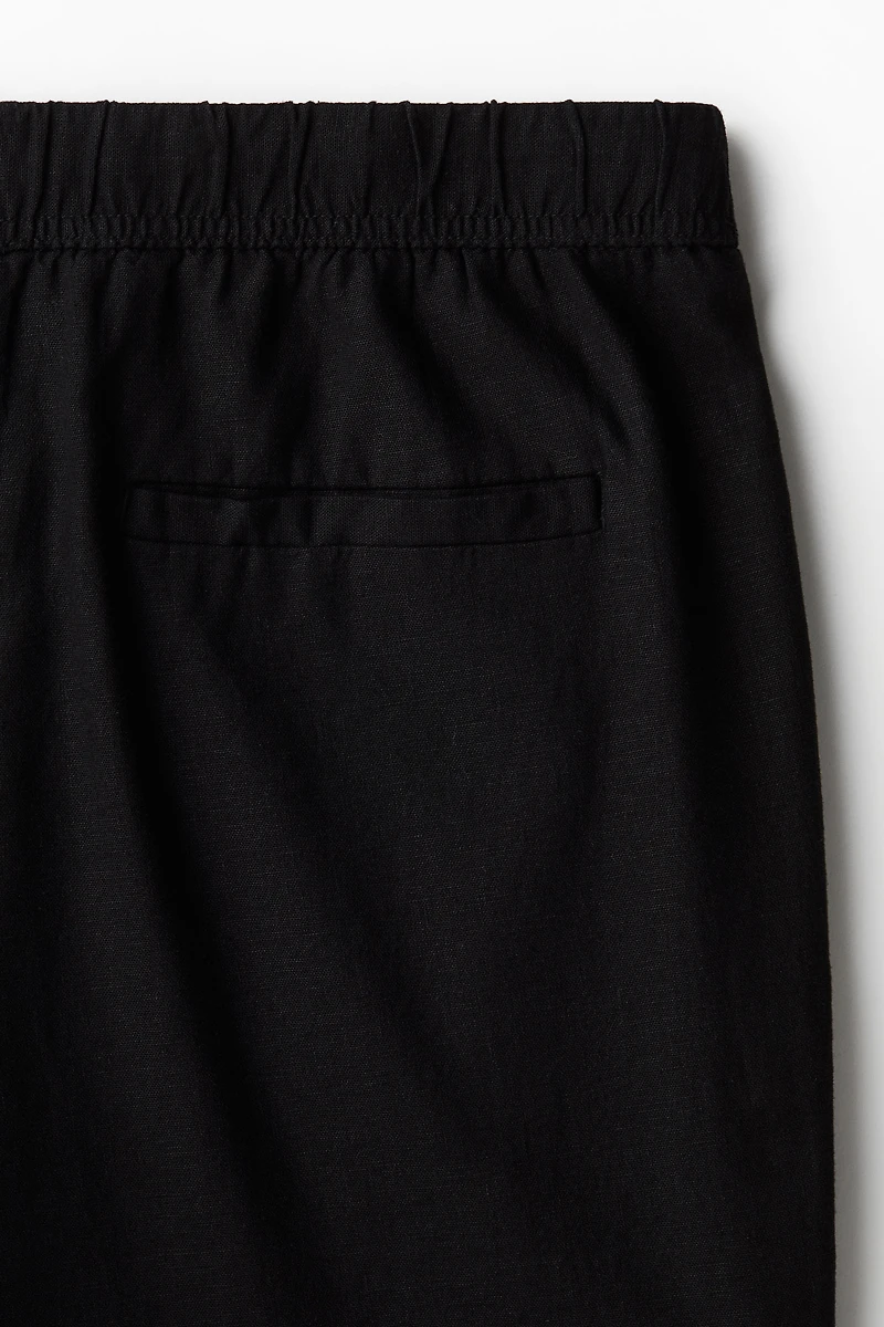 Relaxed Fit Linen-Blend Pants