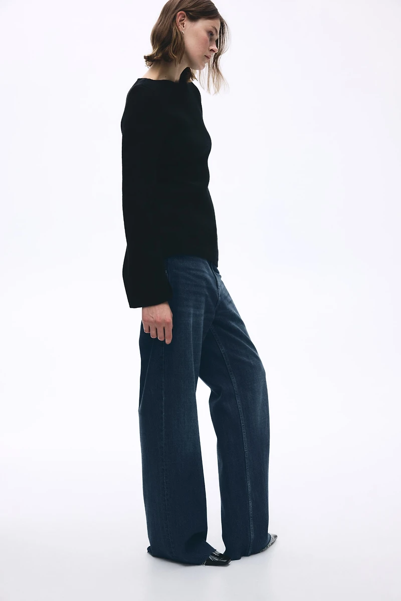 Jean large taille haute