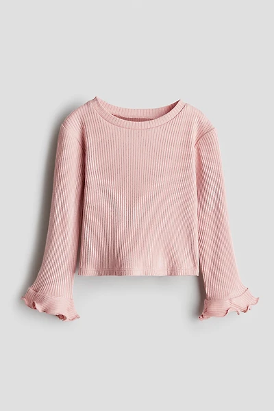Flared-Sleeve Jersey Top