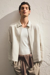 Regular-Fit Linen-Blend Jacket