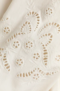 Tie-detail broderie anglaise jacket