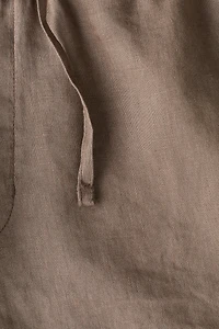Regular-Fit Linen Shorts
