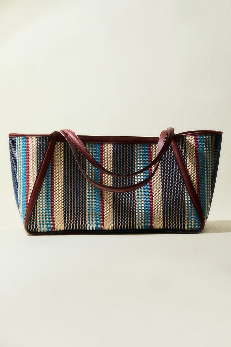 Jacquard-Weave Shopper