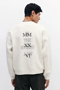 Chandail ample en molleton imprimé