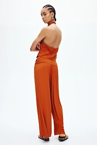 Gathered Viscose Pants