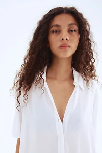 Chemise en viscose froissée