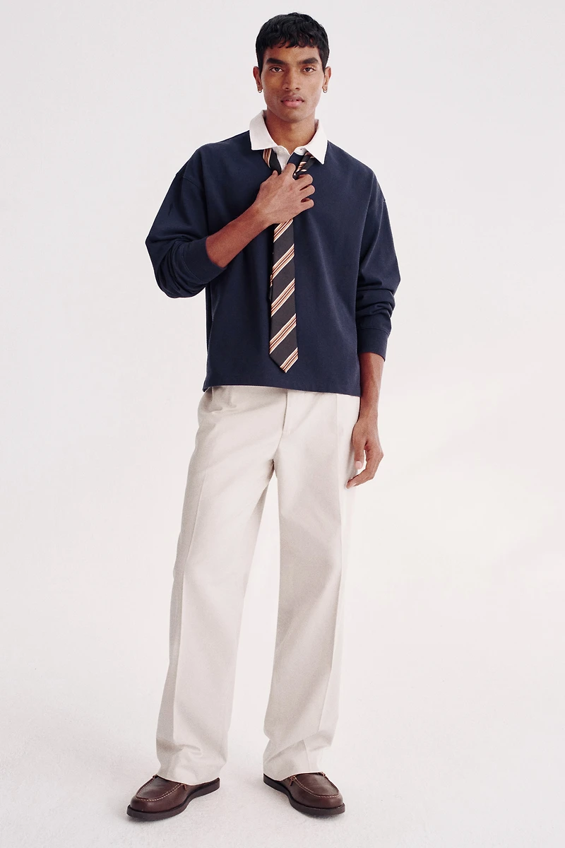 Relaxed-Fit Cotton and Lyocell Tailored Pants