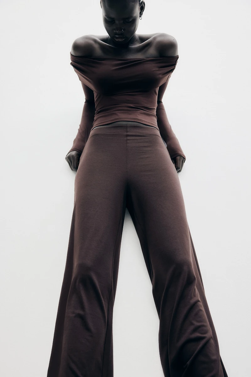 Pantalon large en jersey