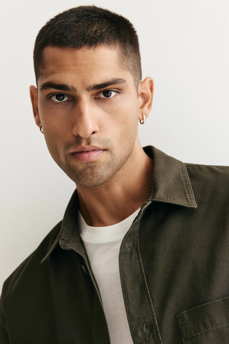 Relaxed-Fit Twill Overshirt