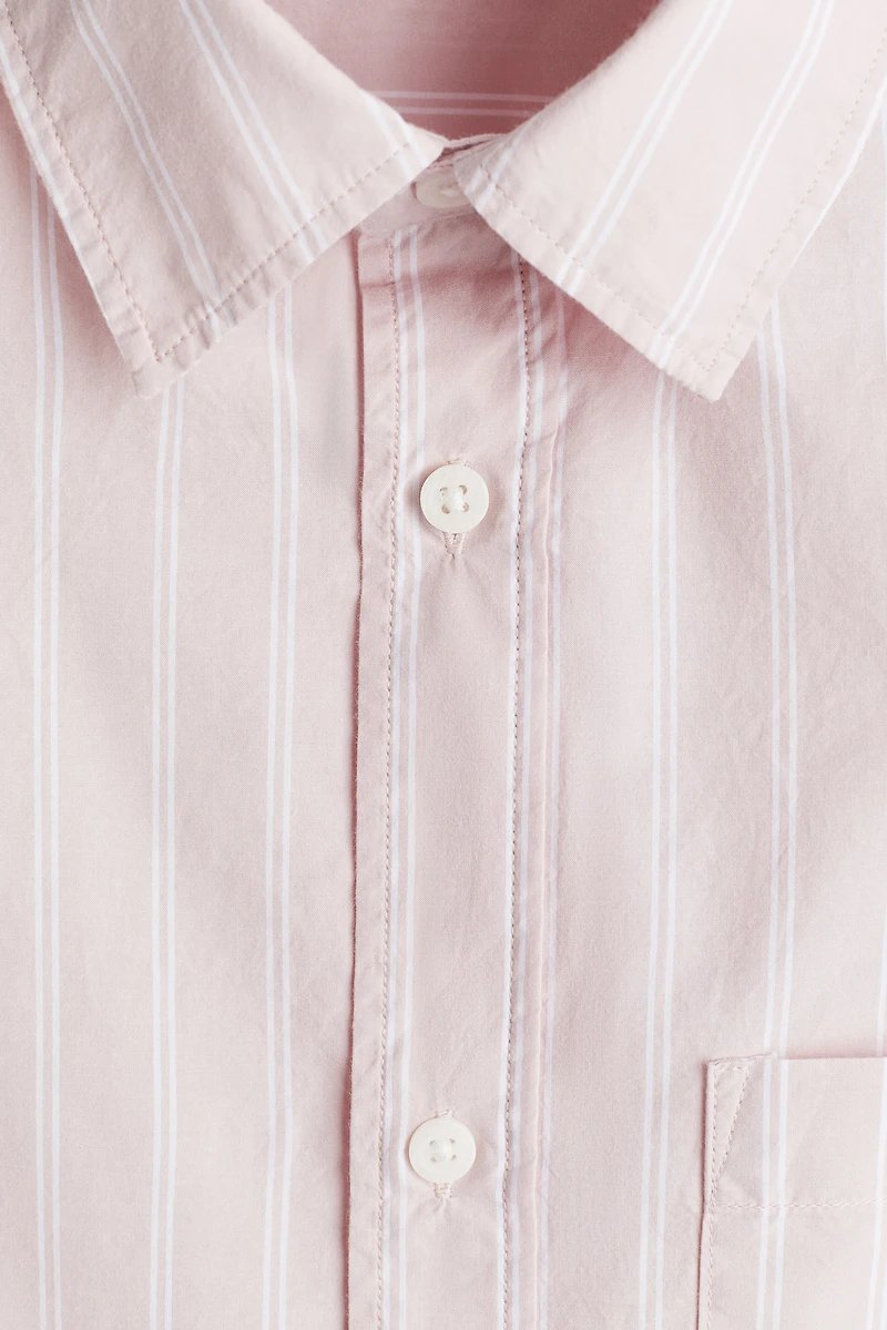 Regular-Fit Boxy Poplin Shirt