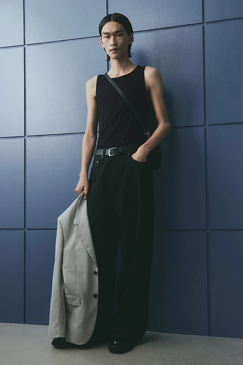 Slim-Fit Ribbed Tank Top