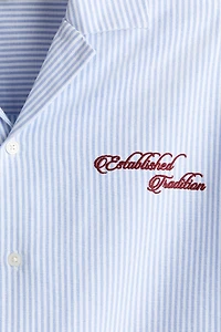 Relaxed-Fit Embroidered-Motif Cotton Resort Shirt