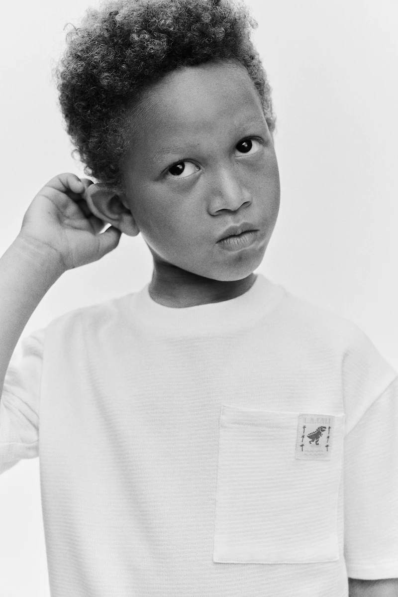 Jacquard-Jersey Cotton T-Shirt