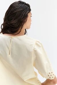 Cotton Top with Eyelet Embroidery