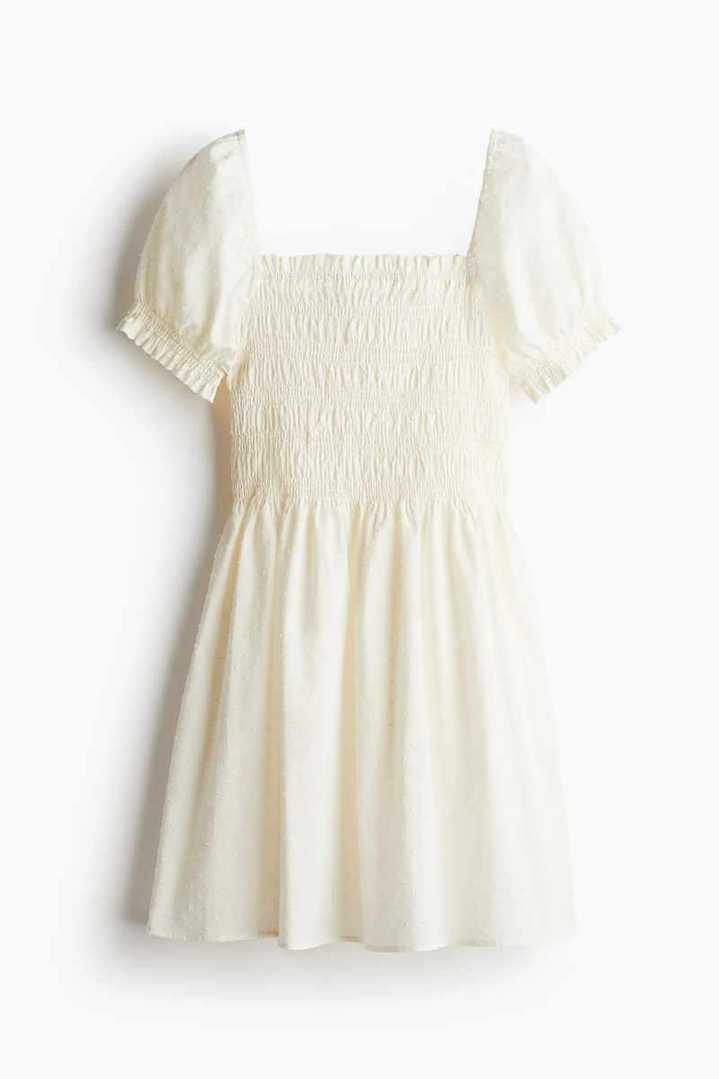 Smocked Poplin Dress