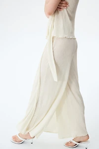 Pantalon froissé à effet croisé