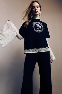 Embroidered-Detail T-Shirt