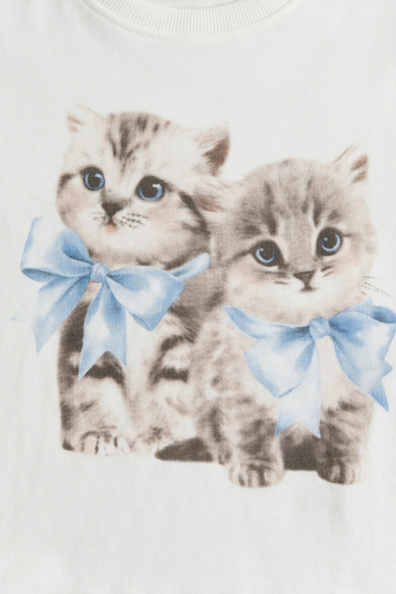 Haut imprimé en coton