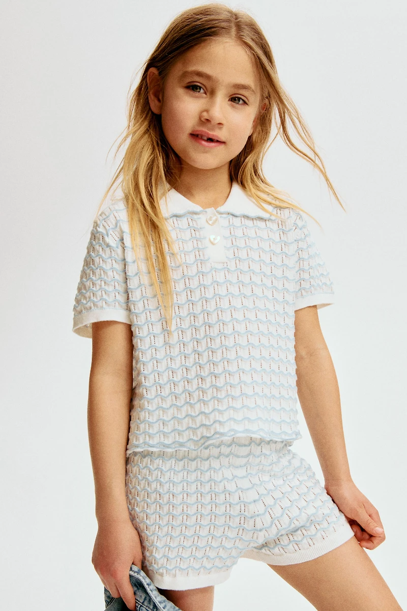 2-Piece Pointelle-Knit Set