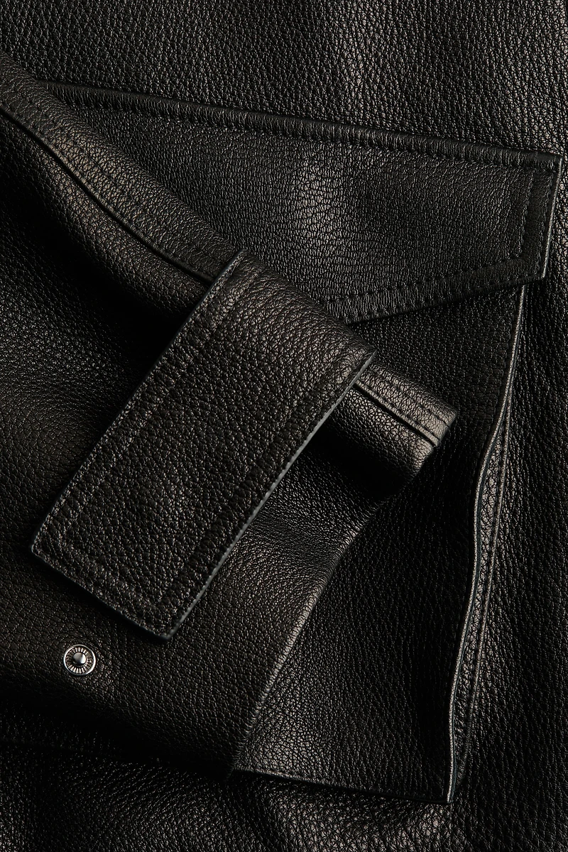 Peplum Leather Jacket