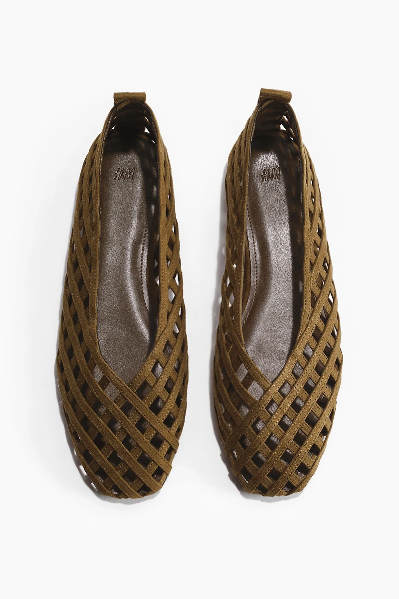 Braided-Look Ballet Flats