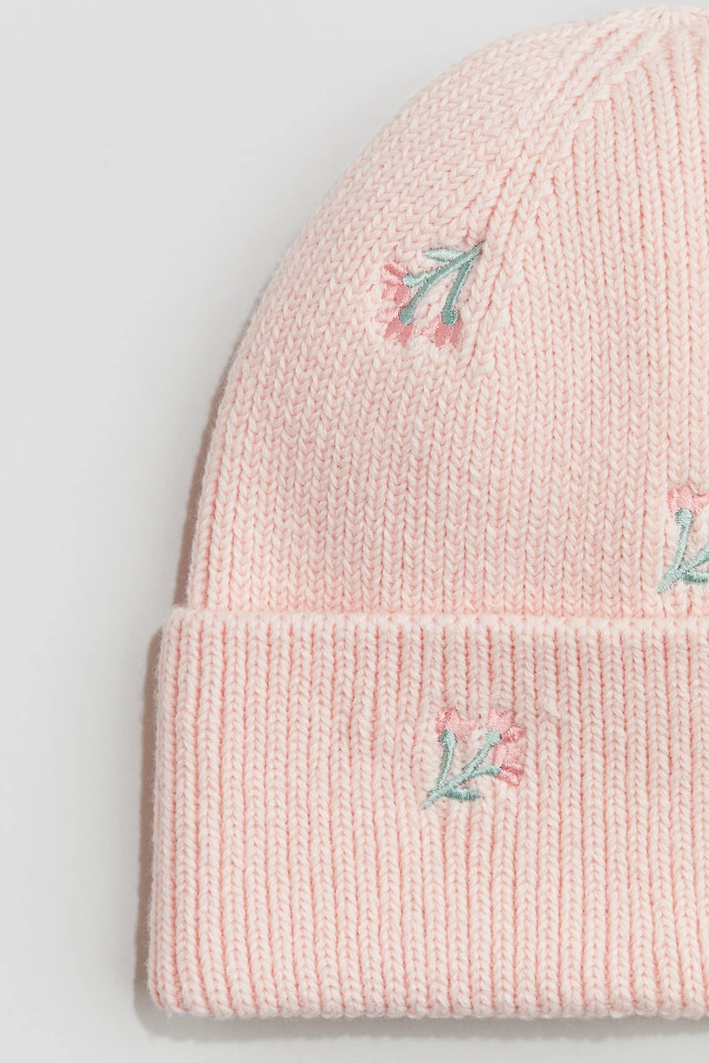 Embroidered-Detail Beanie