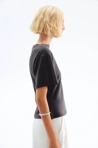 Boat-Neck Cotton Top