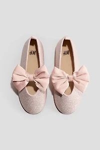 Appliquéd Ballet Flats