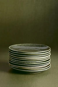 Lot de 4 assiettes moyennes en grès cérame