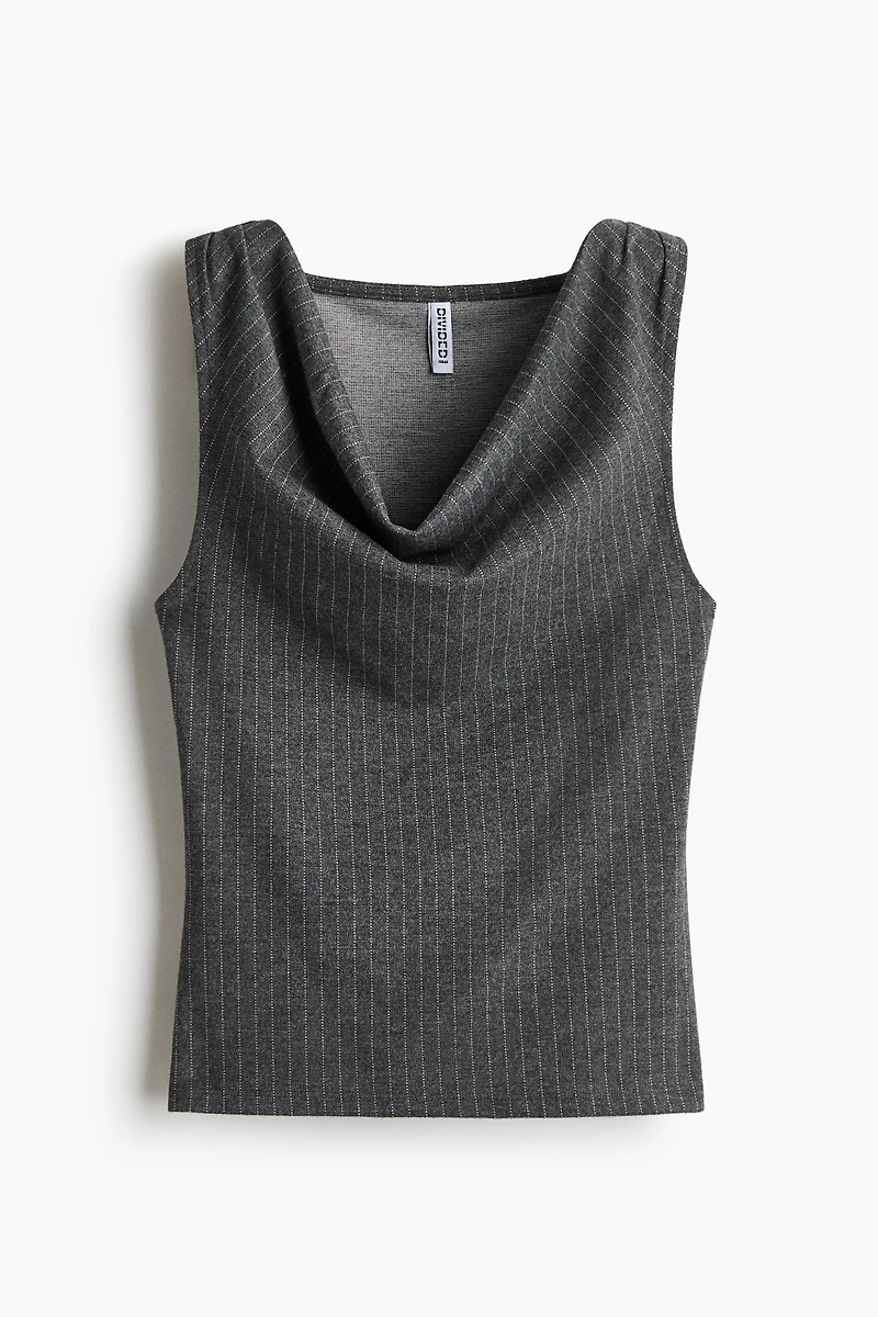 Cowl-Neck Jersey Top