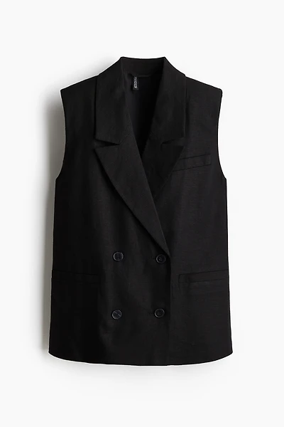 Linen-Blend Vest